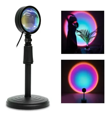 Sunset Proyector Lámpara Arco Iris Fondo Tiktok Influencer