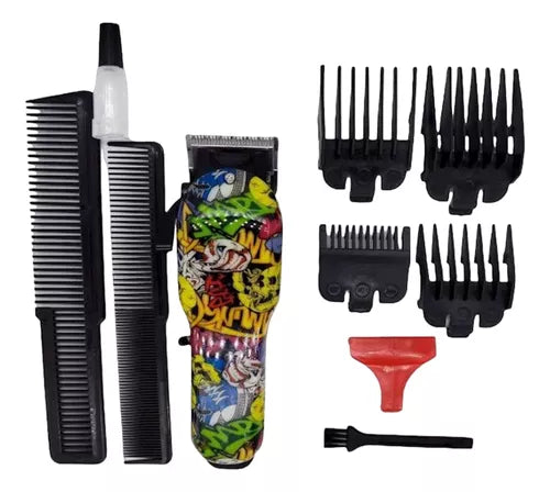 Cortadora De Pelo Máquina Portátil Con Diseño + Accesorios