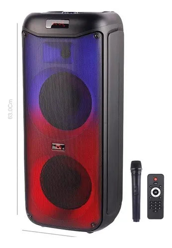 Altavoz Doble Bluetooth Recargable Fiesta Karaoke 8 Pulgadas