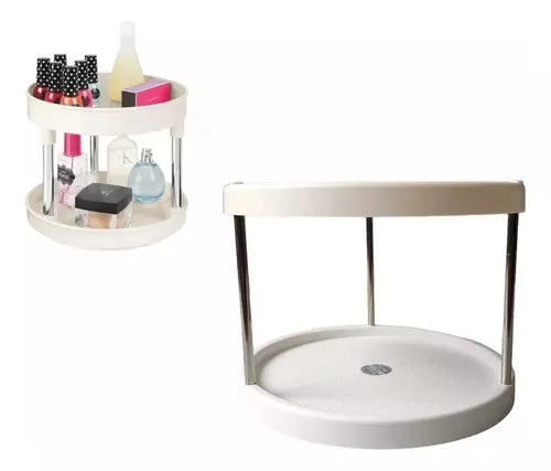 Organizador Estante Especiero Giratorio De 2 Niveles Cocina