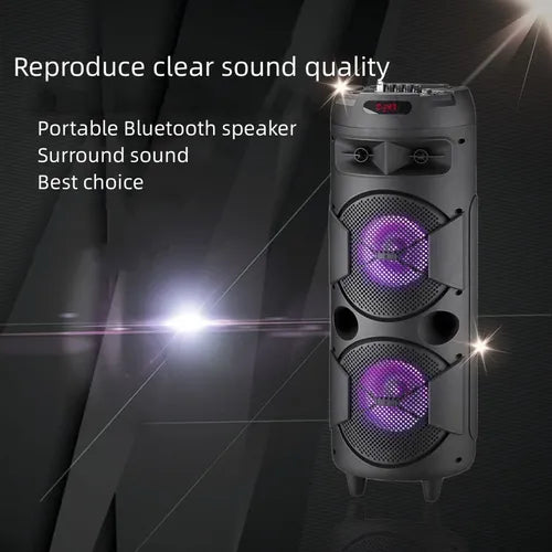 Altavoz Doble Bluetooth Fiesta Karaoke 8 Pulgadas Gy-8802