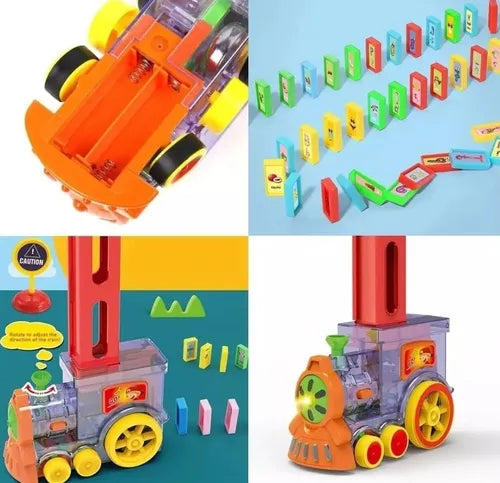 Tren Juguete Dominó Automático Juego Para Niños Y Niñas