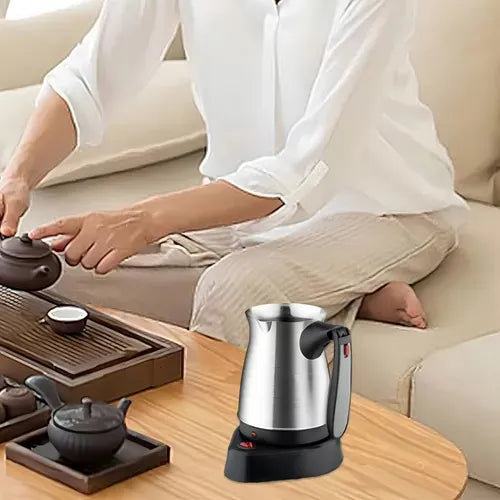 Cafetera Eléctrica Turca Portátil Hervidor Eléctrico 500ml Color Negro