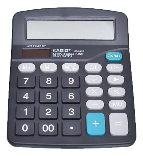 Calculadora Digital 12 Dígitos Oficina Kadio Kd-838b