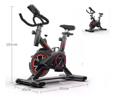 Bicicleta Spinning Con Monitor Alta Resistencia Ajustable