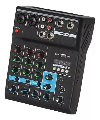 Mezclador De Audio De 4 Canales Sistema De Consola De Mezcla