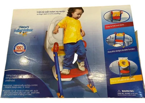 Asiento Adaptador De Inodoro Para Niños + Escalera Portátil