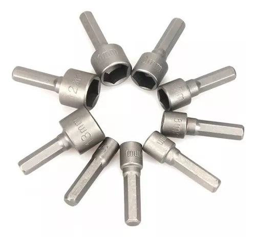 Juego De Dados Para Taladro Milimétricas Hexagonales
