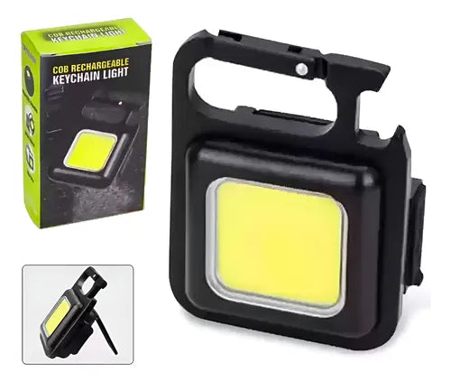 Mini llavero de emergencia con abridor de linterna táctica LED