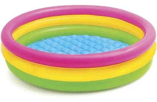 Piscina Para Bebes 3 Anillos Acolchada Redonda 147cmx33cm