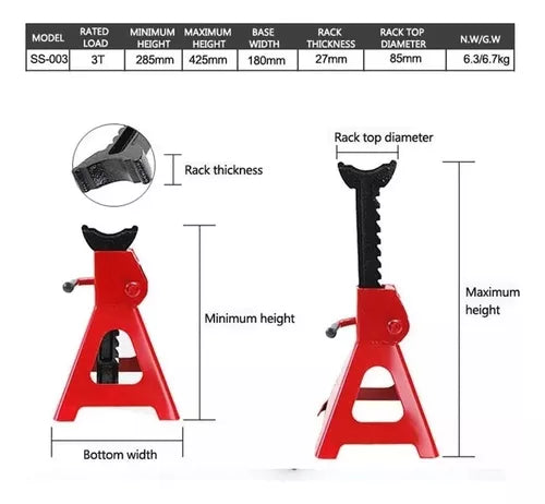 Pack Banquillos Automotriz 3 Toneladas Caballetes Mecánicos
