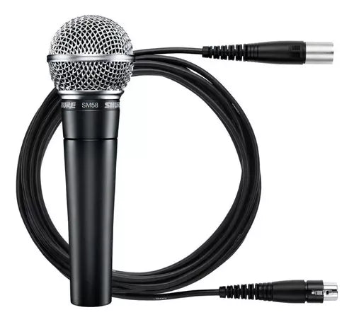 Micrófono Vocal Profesional Sm58 Dinámico Cardioide Karaoke Color Negro Con Plateado