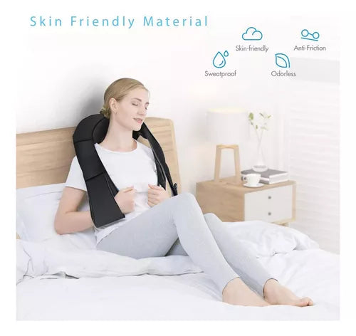 Masajeador De Cuello Espalda Hombros Calor Relajación
