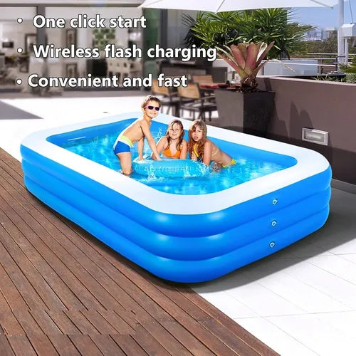 Piscina Inflable Niños Family Pool Rectangular 1,80*1,25mts