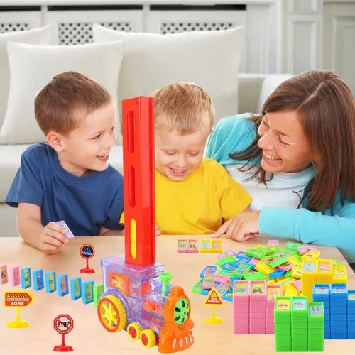 Tren Juguete Dominó Automático Juego Para Niños Y Niñas