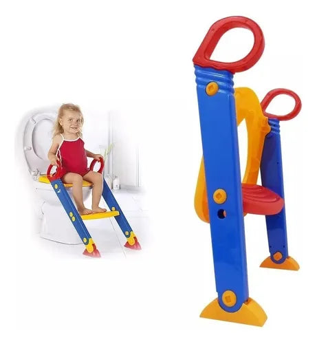 Asiento Adaptador De Inodoro Para Niños + Escalera Portátil