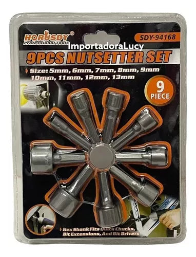 Juego De Dados Para Taladro Milimétricas Hexagonales
