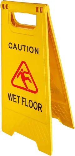 Señalética Cartel Plegable Piso Mojado Amarillo