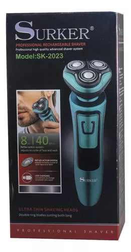 Máquina De Afeitar Recargable Corta Vellos Surker Sk-2023 Color Verde