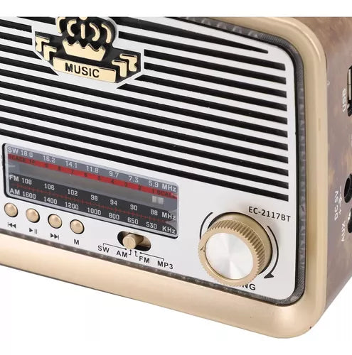 Radio Portátil Recargable Am Fm Sw Usb Tf Mp3 Irm-09027