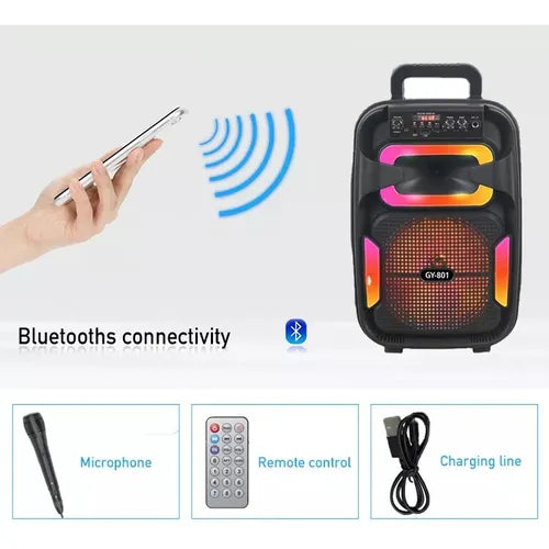 Parlante Altavoz Karaoke + Micrófono Bocina Gy-801