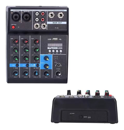 Mezclador De Audio De 4 Canales Sistema De Consola De Mezcla