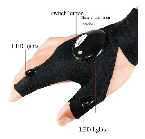 Guantes Con Luz Led Para Pesca Multiusos