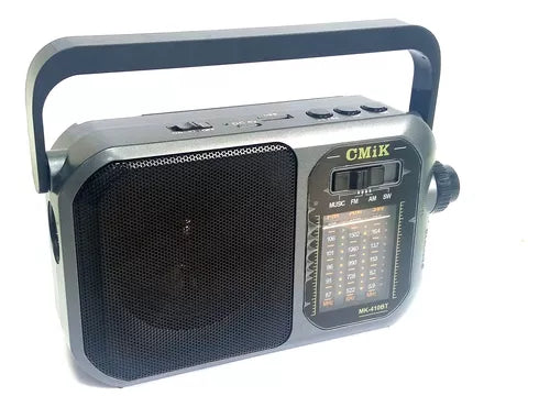 Radio Portátil Am Fm Ws Recargable Usb Mp3 Linterna Mk-410bt