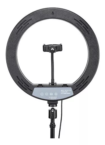 Aro De Luz Led 26 Cm Con Trípode 2 Metros Color De La Estructura Negro/o