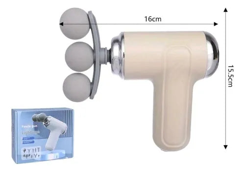 Pistola Masajeador Fascial 9 Cabezales En 1 Recargable Usb