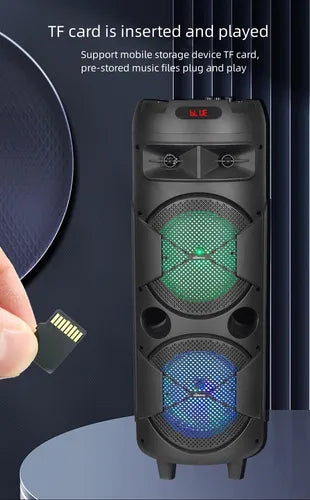 Altavoz Doble Bluetooth Fiesta Karaoke 8 Pulgadas Gy-8802