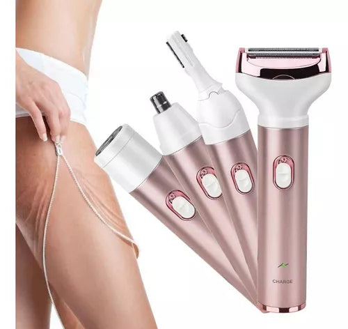 Depiladora Afeitadora Desvelladora Facial Corporal Usb 4en1