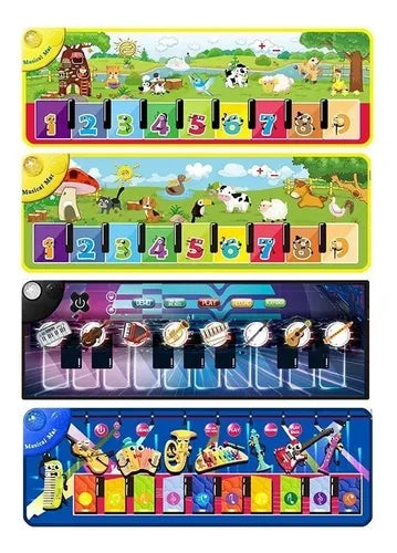 Alfombrilla Piano Musical Para Niños Animales Juego Musical
