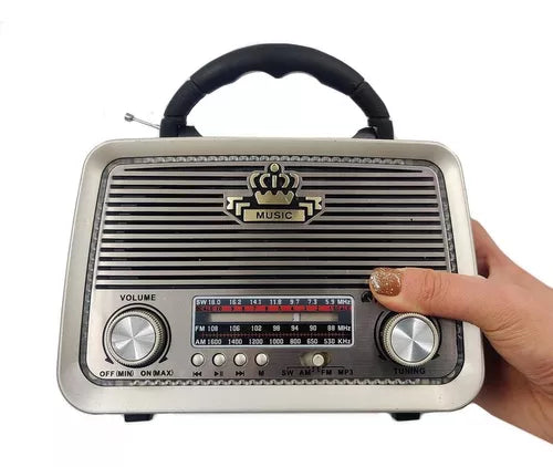 Radio Portátil Recargable Am Fm Sw Usb Tf Mp3 Irm-09027