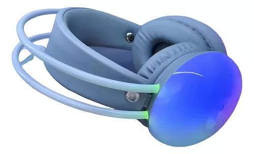 Auriculares Inalámbricos Bluetooth 5.3 Micrófono Wk30 Rgb Color Gris