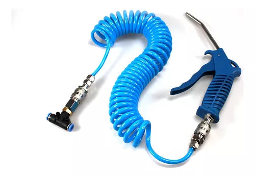 Pistola De Aire Sopladora Manguera Espiral