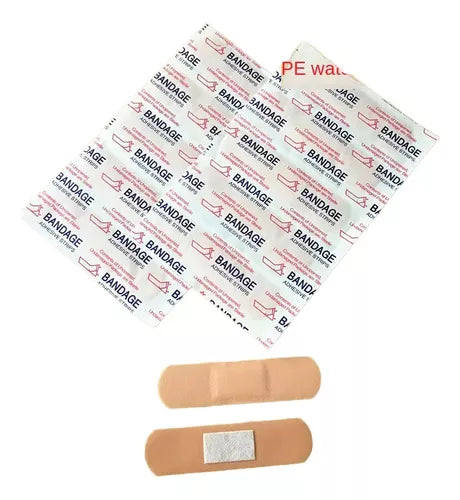 100 Curitas Banditas Adhesivas Tamaño 18mm X 70mm 1 Caja
