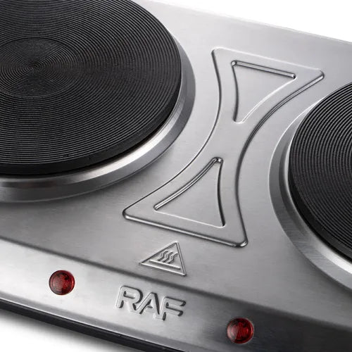Encimera Eléctrica Acero 2 Platos 1000w+1000w Raf R.8205