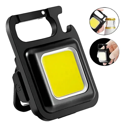 Mini llavero de emergencia con abridor de linterna táctica LED