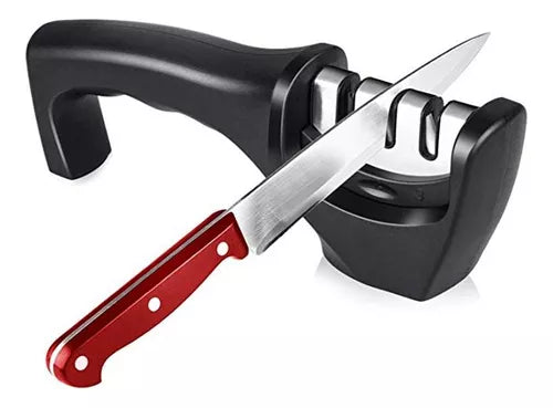 Afilador De Cuchillo Tijera Cocina 3 Etapas Acero Y Cerámica