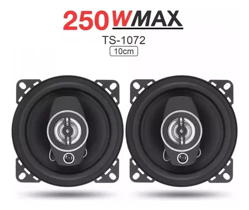 Parlantes Auto 250w Max 10cm Audio Ts-1072