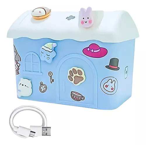 Mini Humidificador D/aire Portátil Ultrasónico Usb Bricolaje Color Celeste