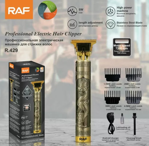 Máquina Profesional De Afeitar Barba Patilla Pelo Raf R429