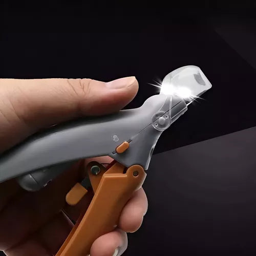 Alicates cortaúñas para mascotas con LED de acero inoxidable para perros y gatos