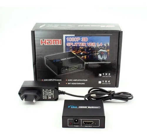Splitter Switch Hdmi 1.4 1080p Activo Amplificador 2 Salidas