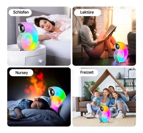 Bocina Altavoz Musical Despertador Bluetooth Forma De Concha Color Gris