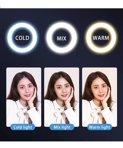 Aro De Luz Selfie Stick Trípode Bluetooth Y Control V01s