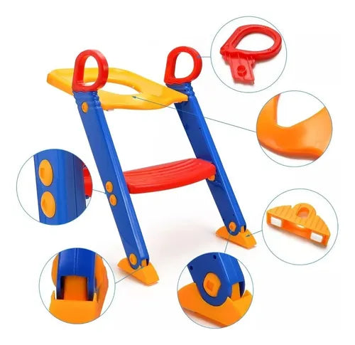 Asiento Adaptador De Inodoro Para Niños + Escalera Portátil