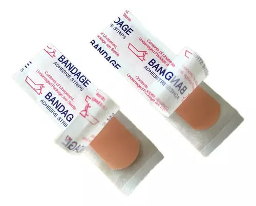 100 Curitas Banditas Adhesivas Tamaño 18mm X 70mm 1 Caja