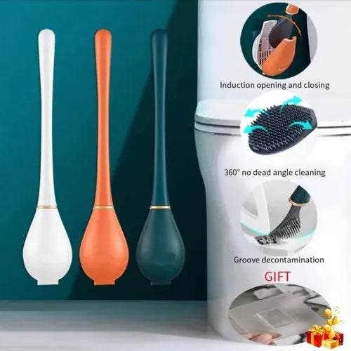 Escobilla Baño Cepillo Para Inodoro De Silicona Para Pared